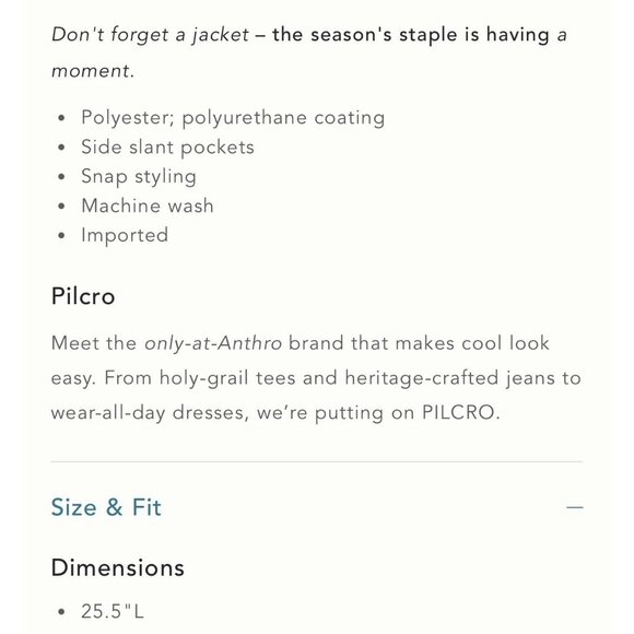 NWT Size L - Anthropologie Pilcro Faux-Leather Hooded Jacket (NWT US$ 178) - Picture 12 of 15